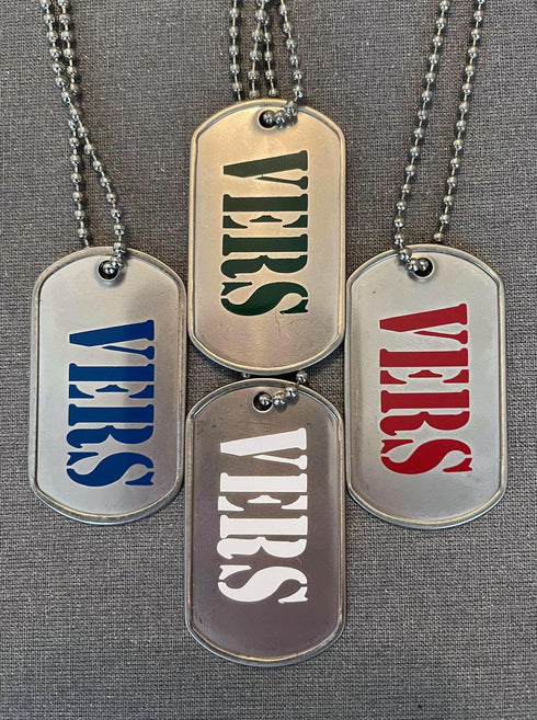 Vinyl Print Metal Tag - "VERS"